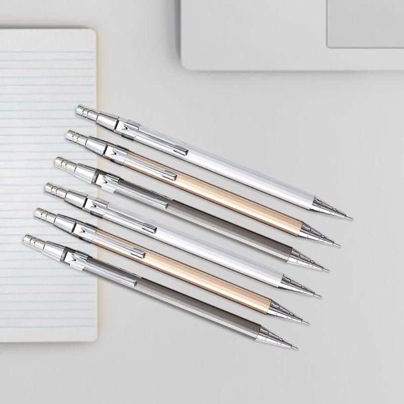6 Stück Druckbleistift Set 0,5 mm Skizzenstifte Metall Automatikstifte Zeichenstifte zum Schreiben Zeichnen
