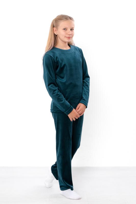 

Дівчачий велюровий піжамний комплект – Теплий плюшевий та елегантний дизайн, Зима, 6352-030 HC 134 смарагдовий