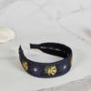Maia Flower Jacquard Hairband - Navy