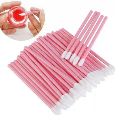 50PCS Disposable Lip Brush Makeup Brushes Eyelashes Wands Tool Extension Lipstick Set Make Up A P1X6