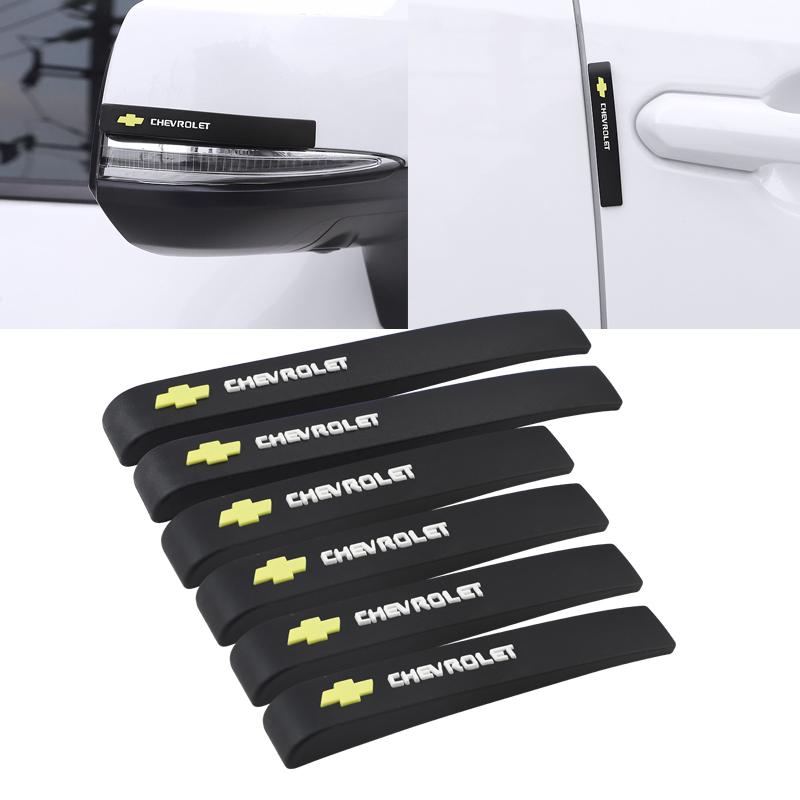 6 Stück Gummi Auto Anti-Kollisions Stoßstangenleisten Schutzaufkleber für Chevrolet Sonic Silverado Z71 Aveo Trailblazer Bolt SS