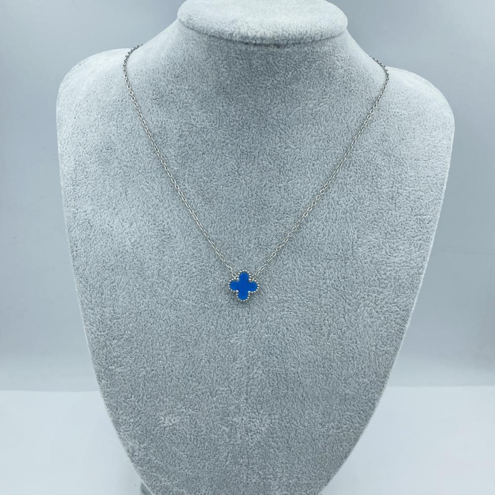 15MM Titanium Steel Four-leaf Clover Single Necklace Does Not Lose Color Ladies High-grade Necklace