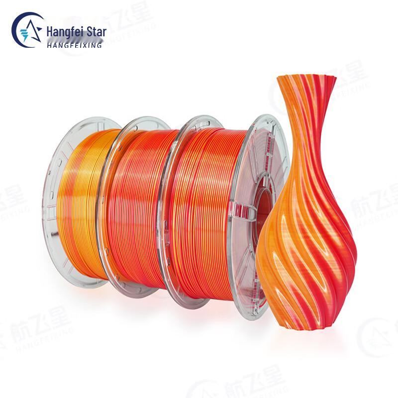 Hangfeixing PLA 3D Printer Filament - Gradient Silk Candy Rainbow