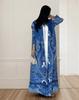Fold Elegant Vintage Print Open Front  Miyake Abaya, Lightweight Flowy Loose Fit Women's Modest Fashion Long Kimono Cardigan