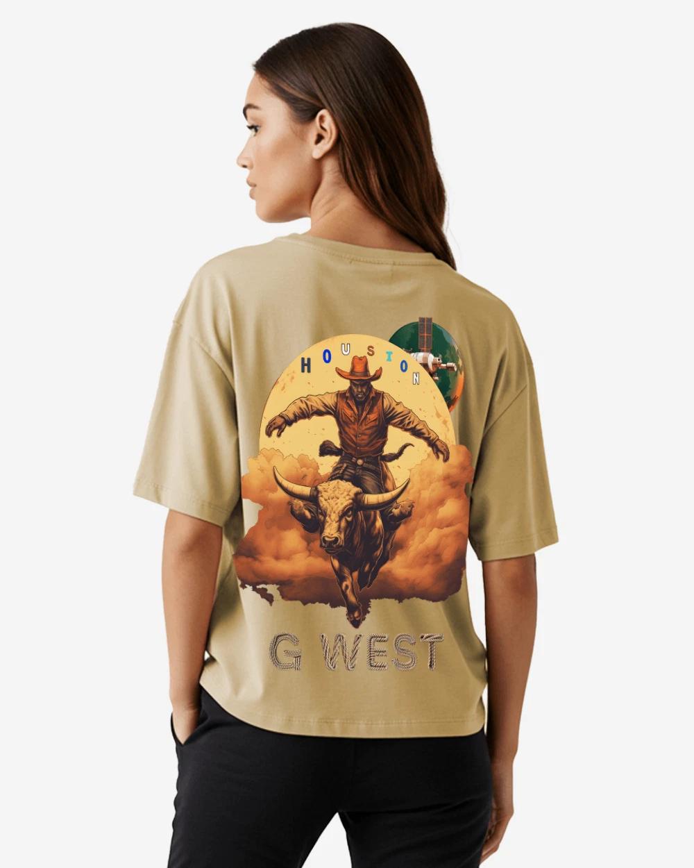 G West Oversized Houston Rodeo T-Shirt - WOMEN L