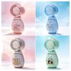 Mini Cartoon Animal Handheld Fan with Lanyard High Speed Wind USB Rechargeable Summer