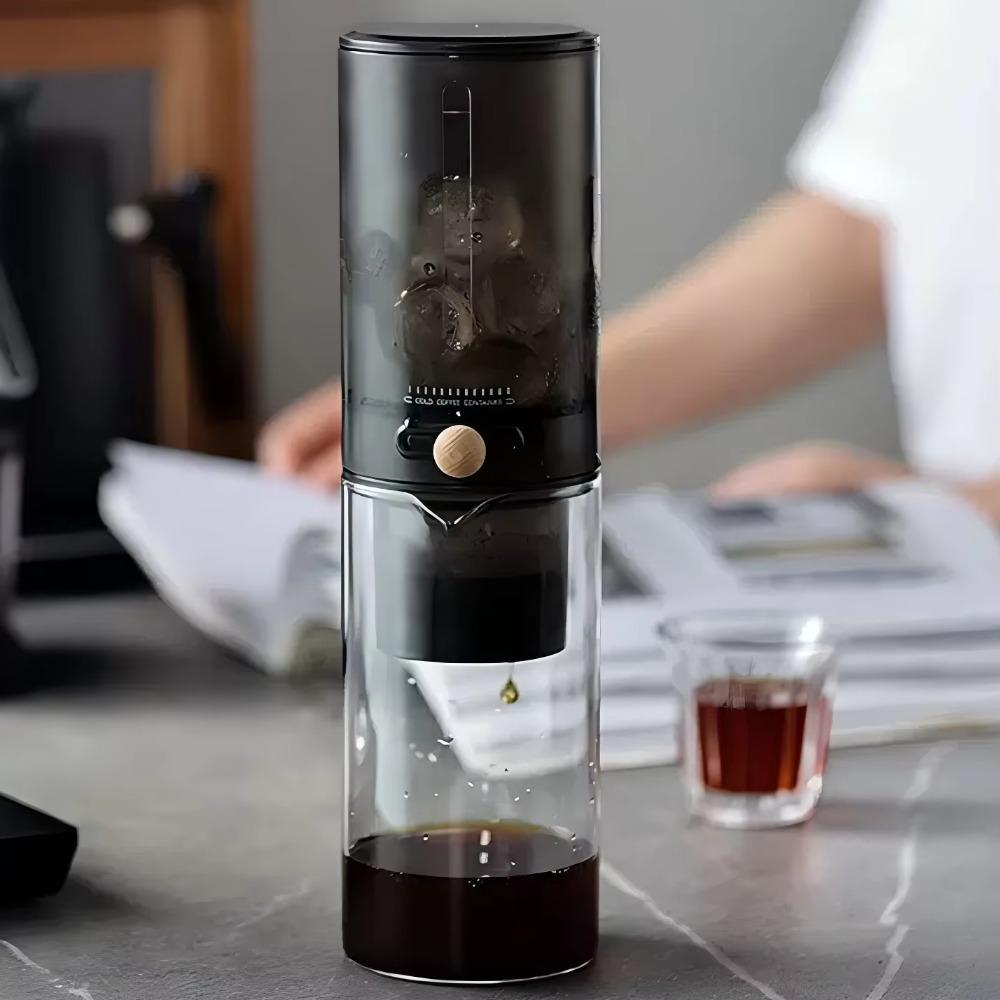 Adjustable Flow Rate Ice Drip Coffee Maker with Filter Paper Drip Filter Coffee Pot  Summer