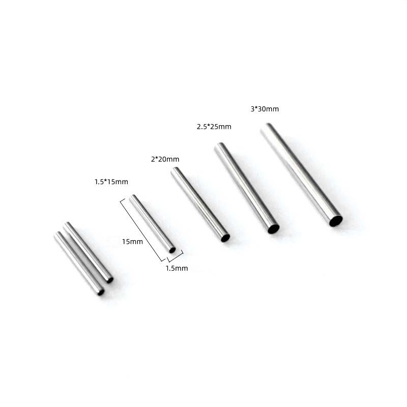 Stainless Steel Pass-through Tube Bracelet Connector Simple Handmade Hollow Designer Tube Necklace Beading DIY Jewelry Findings
