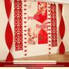 Wedding Butterfly Decoration Set: Happy Character Curtains & Bunting for Living Room & Bedroom