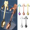 1/4pcs Cute Cat Mini Cat Coffee Spoon Cute Design Ice Cream Spoon  Ice Cream Serving
