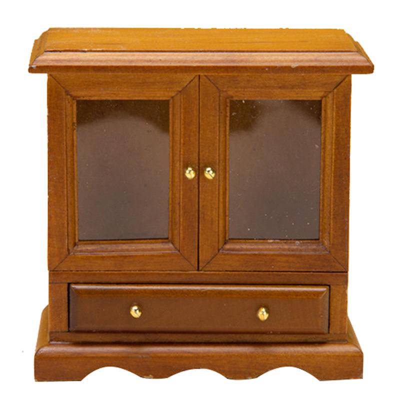 

1 шт. Мини-шкаф для кукольного домика, витрина, кукольный домик, мебель, украшение коричневый