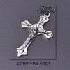 15pcs Crosses Charms Pendant Alloy Cross Metal Antique Silver Color Pendants Making DIY Handmade Jewelry Components Accessories