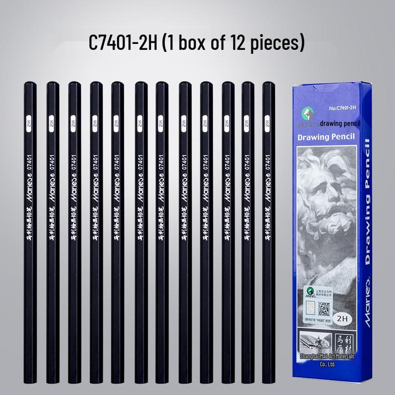 Mali Sketching Pencils - Single Stick Charcoal Pencils, Soft/Medium/Hard, HB/2B for Drawing, Painting, and Student Art