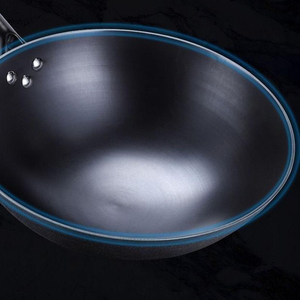 Frying Pan Even Heating Multifunctional Comfortable Handle Cast Iron Pot for Daily Home Cooking