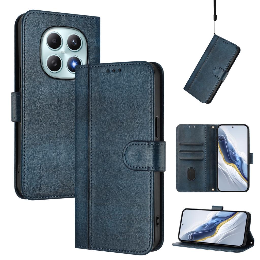For Xiaomi Redmi Note 15 5G Cases Wallet Stand Retro Texture Leather Phone Cover with Lanyard