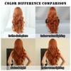 New Ladies Wig Simulation Wig 70cm Hair Orange Wig Long Curly Wig Full Headgear Rose Hair Net Headdress Beauty Decoration Wig