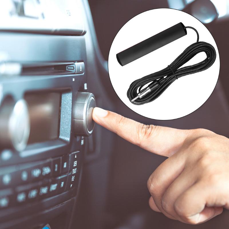 Car Radio Antenna AM FM Electronic Radio Antenna Front Windshield Signal Amplifier Booster 12V Universal Antena Booster 5/3m