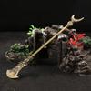 Antique Brass Keychain Classic Water Margin Weapon Replica Miniature Spear Ornament For Collectors And Fans