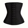 Breathable Mesh Waist Traine Slimming Body Shaper Belt with Triple-Row Hooks, Elastic Fitness & Postpartum Support, Seamless Design