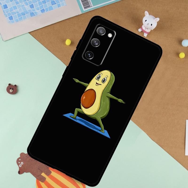 Avocado Yoga Funny Pattern Soft Case For Samsung Galaxy S24 Ultra S9 S10 S20 S22 S21 Plus S23 FE S25 Ultra Funda Cover