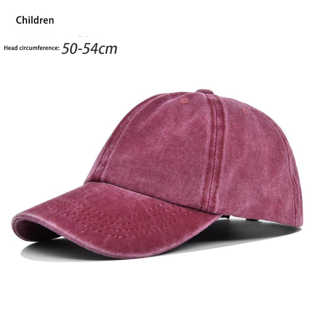 New Solid Children Summer Cap Women Ponytail Baseball Cap Hats Men Baseball Cap Cotton Outdoor Simple Vintage Visor Casual Cap