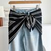 Retro Satin Seiden Schal Ethnischer Stil Vielseitiges Accessoire Damen Taillenschal Literarischer Stil Hemd Verlängerer Hemderweiterung