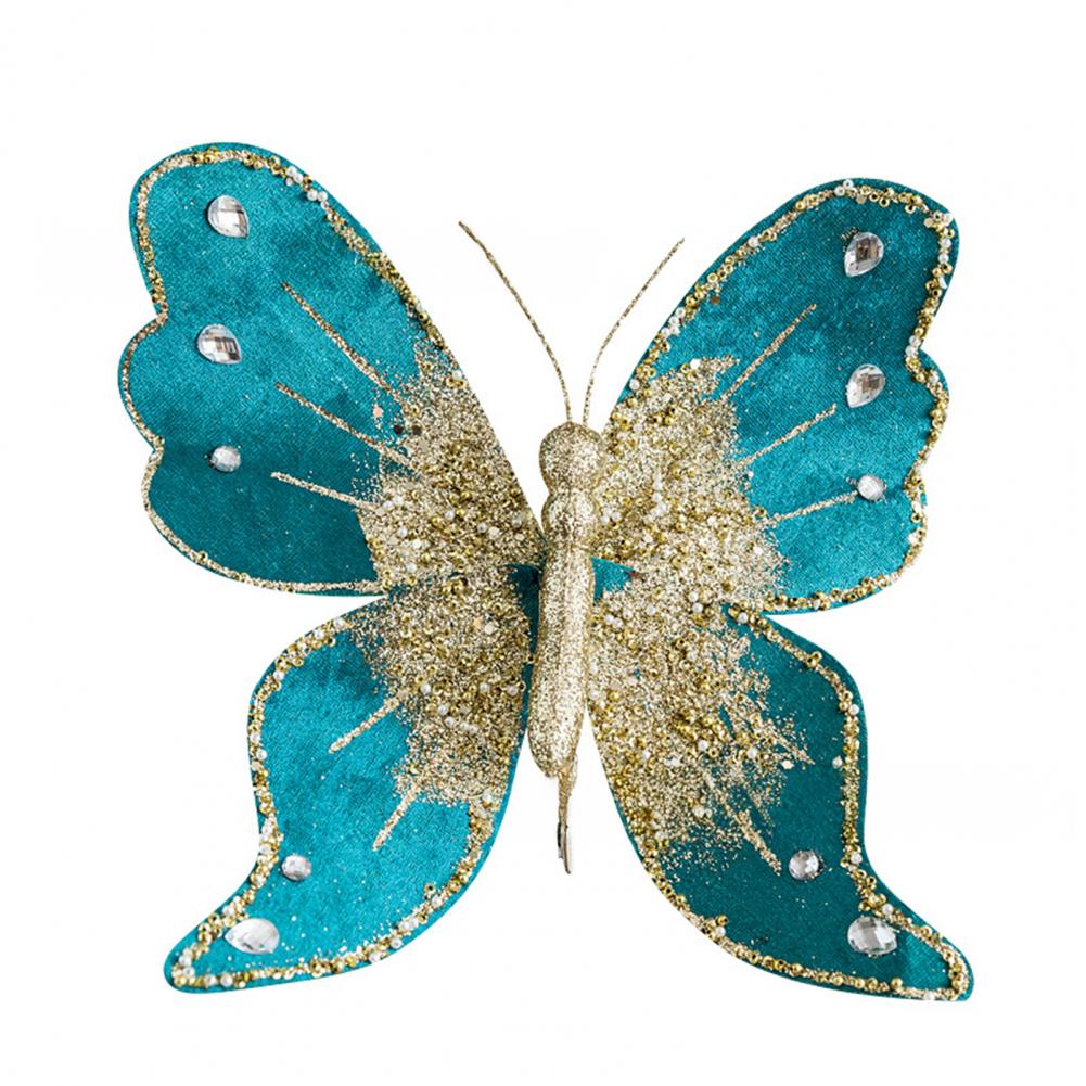 Glitter Butterfly Christmas Tree Ornaments Festive Atmosphere Creator Decorations Sparkling Butterfly for Holiday