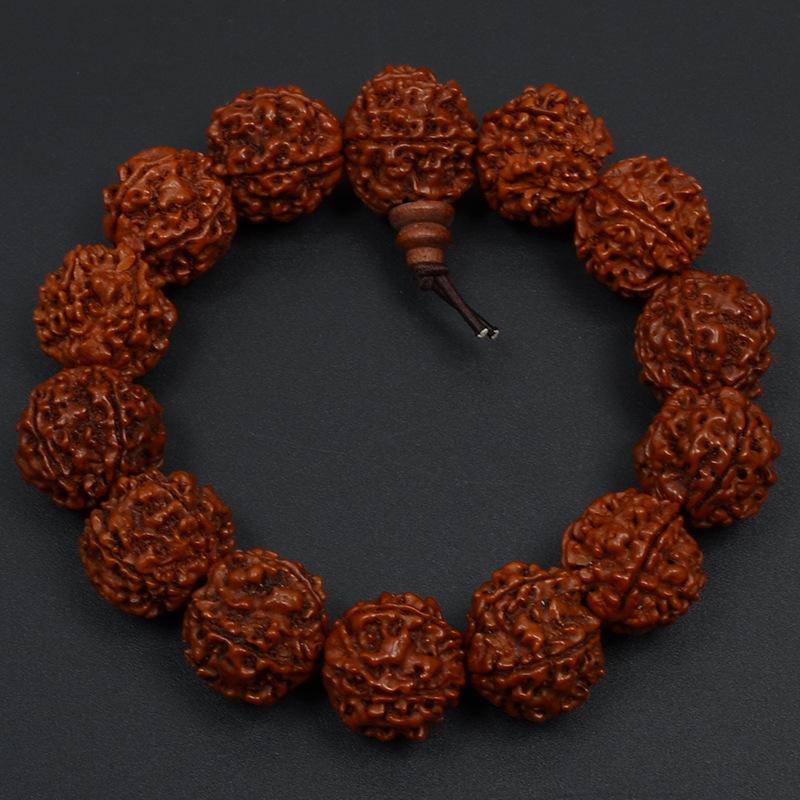Nepalese Five-petal Burst Meat Source Toothless Big Diamond Bodhi Bracelet Bracelet Wenwan Buddha Beads
