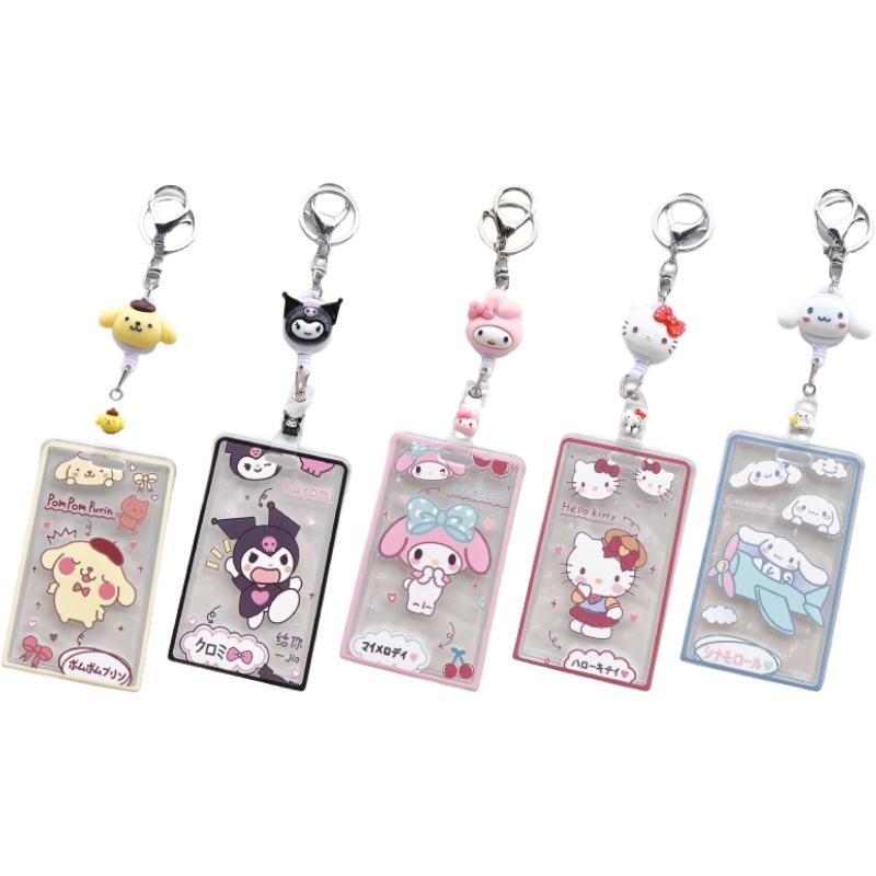 Transparent Card Sleeve With Sario Meledy Pudding Dog Print For School And Office