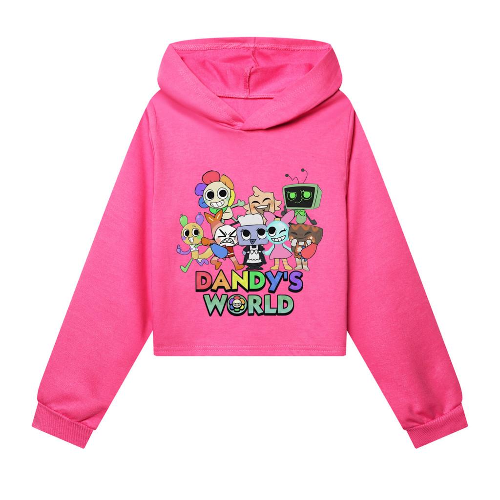 5407 Детские Девочки Dandy World Принт Хлопок Повседневные Худи с Длинным Рукавом 170cm розы красного