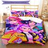 3pcs KPop Demon Hunters Bedding Set Duvet Cover Closure Includes 1 Duvet Cover & 2 Pillowcases, Soft and Comfortable for All Seasons.