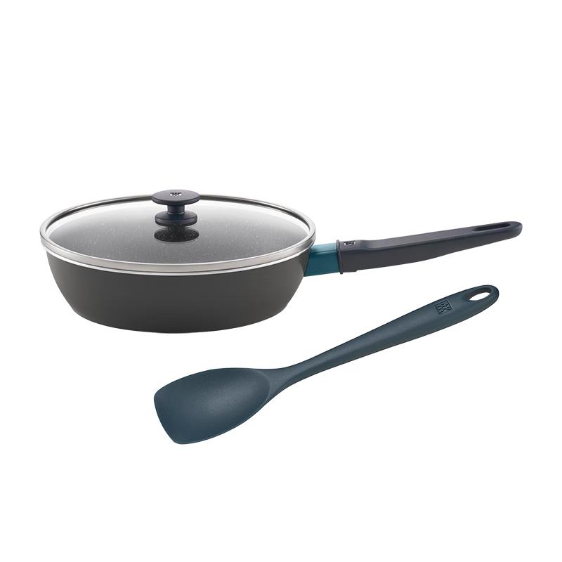 Zwilling Now Marble 24cm Non-Stick Deep Frying Pan with Spatula