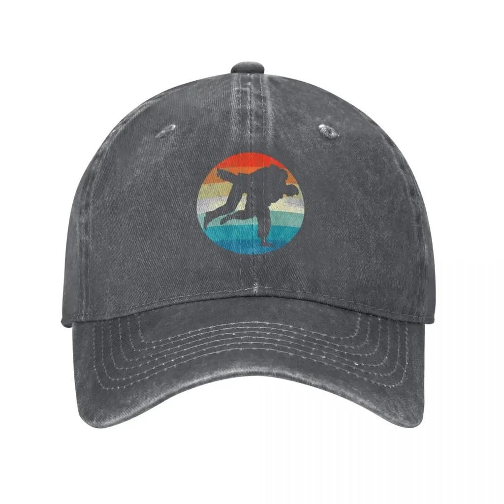 BJJ Brazilian JiuJitsu Retro Vintage Sunset Baseball Cap Birthday Golf Cap Tea Hat Fishing Caps Unisex Elegant Womens Hats Unisexs