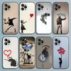 G-Graffiti-Künstler B-Banksy Handyhülle Für iPhone 17,16,15,14,13,12,Pro,Max,Plus,E,SE4,Air,Mini Schwarze Weiche Hülle