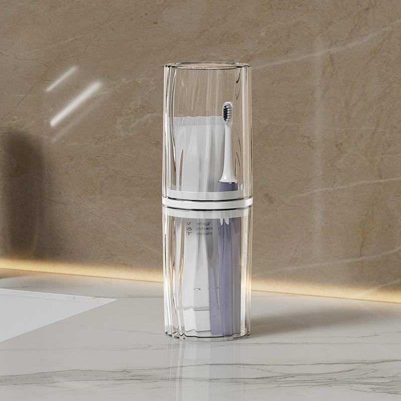 

Travel Portable Toothbrush Cup Bathroom Toothpaste Holder Storage Case Box Organizer Travel Toiletries Storage Cup чистый
