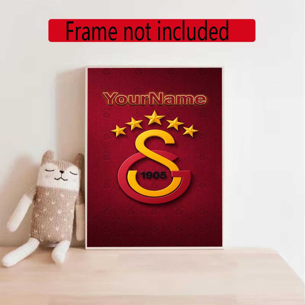 Galatasaray Personalized Name Round Diamond Painting Kit Diamond Embroidery Painting Rhinestones Mosaic Frameless Handwork Decoration Arts