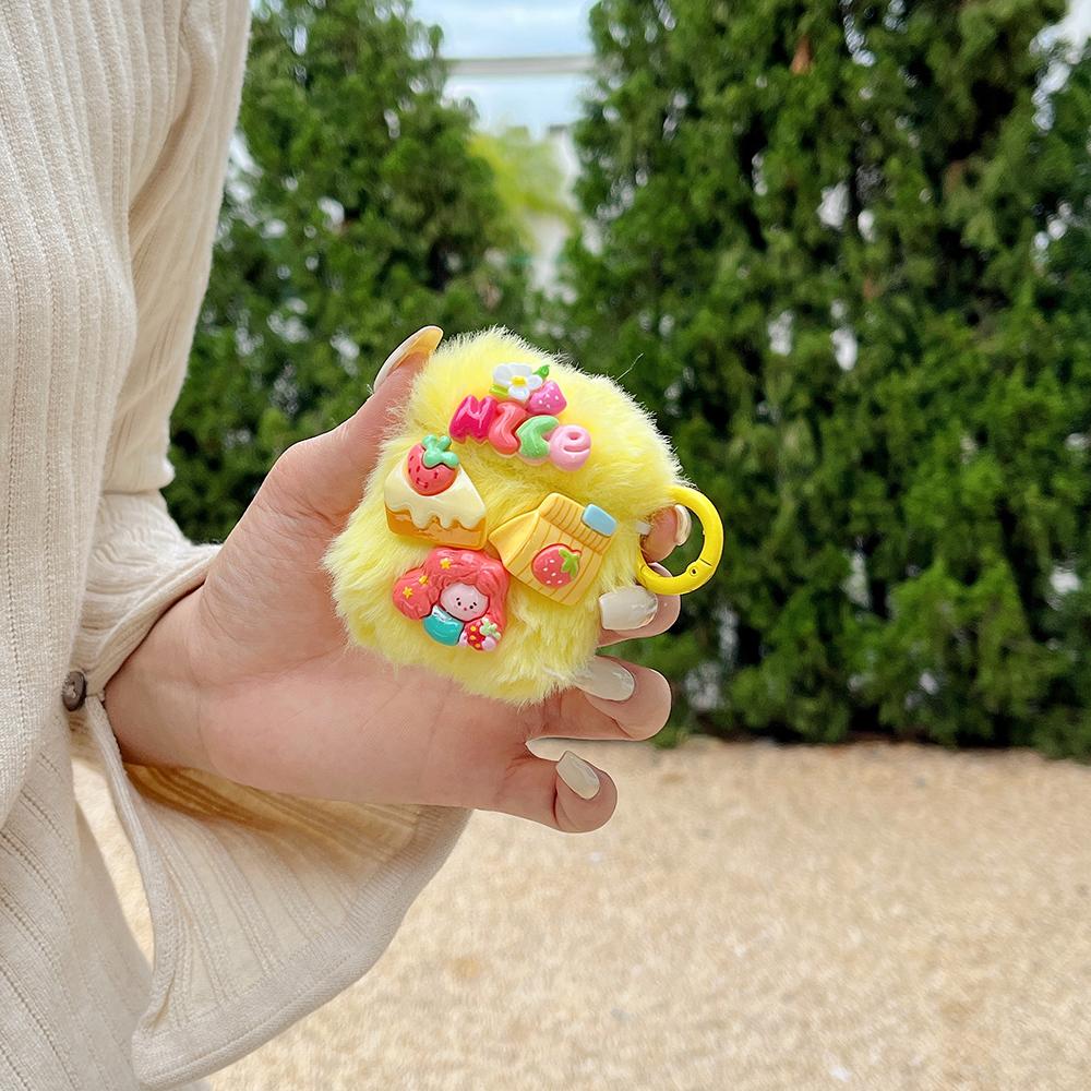 

Fluff Earphone Cover for AirPods with Charging Case (2016)/(2019)/AirPods with Wireless Charging Case (2019) Cartoon Case