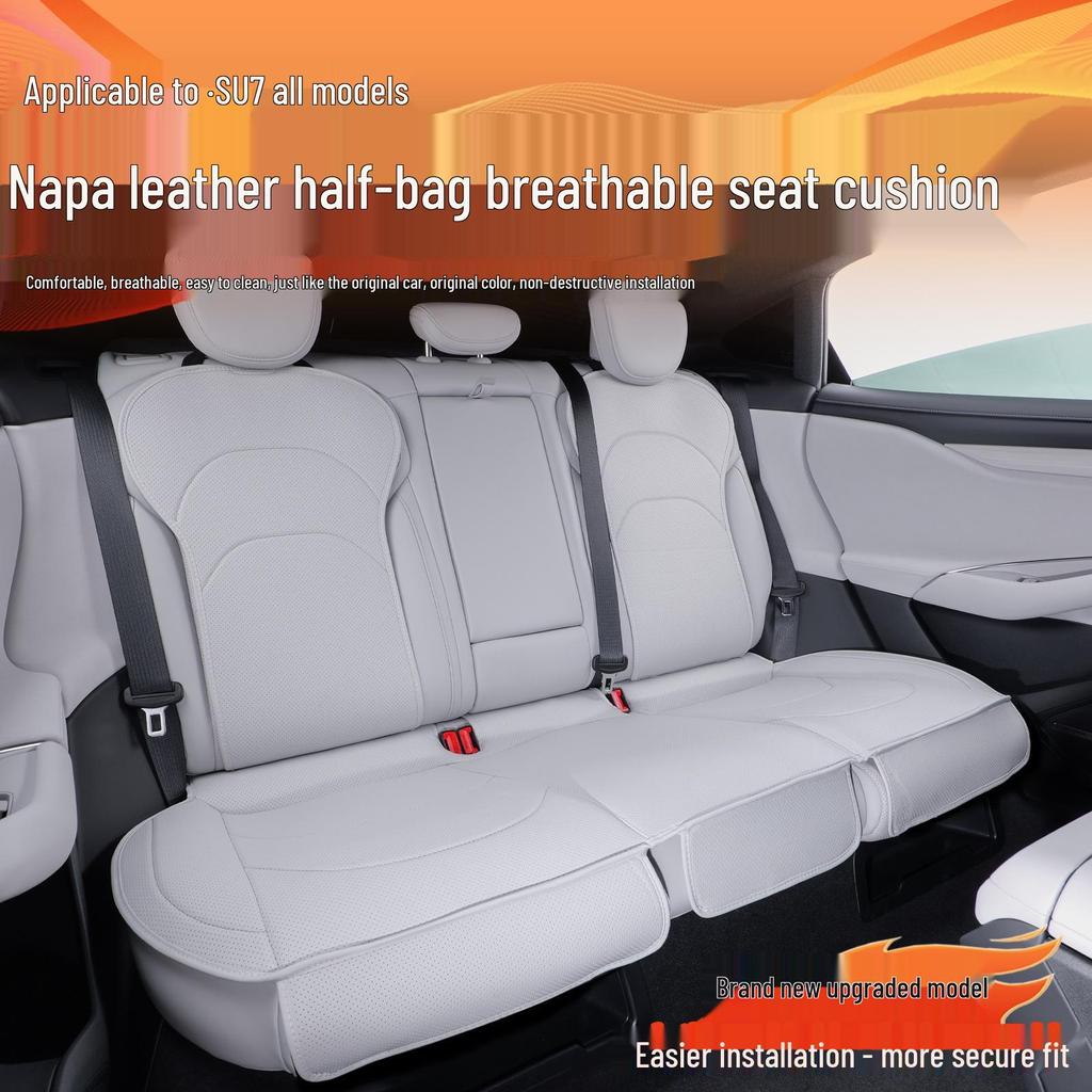 Four Seasons Universal Napa Leather Seat Cover for Xiaomi SU7 - Breathable Protective Cushion Accessory
