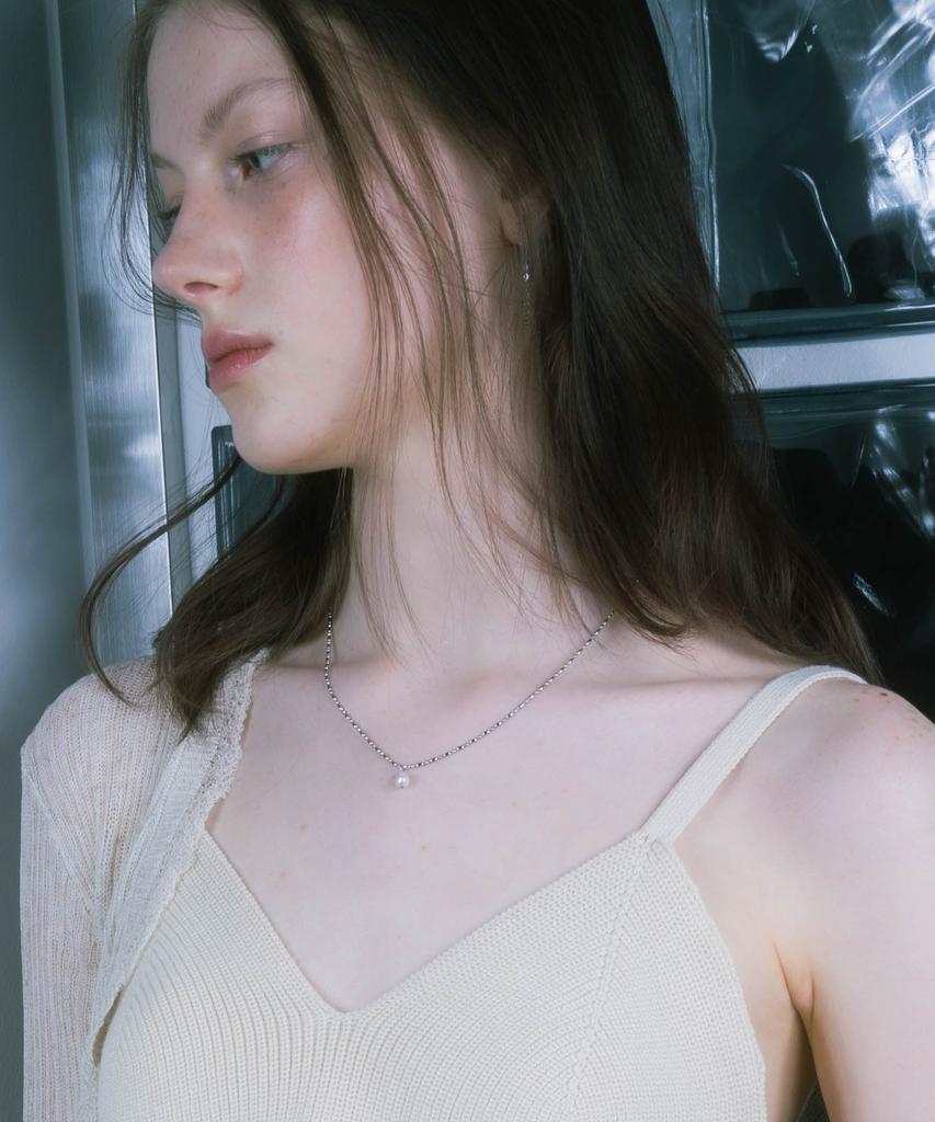 Pearly More Drop Pearl Daily Volume Chain Necklace_Pm25N018Ss