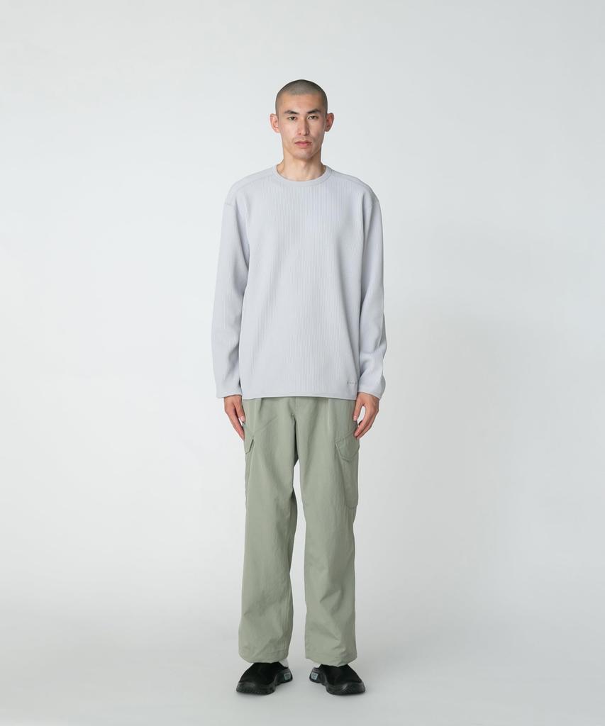 Long T Dry Waffle Long Sleeve Size M LIGHT GRAY Festival Camping Outdoor [Snow Peak] T-Shirt T-Shirt SW-25SU010