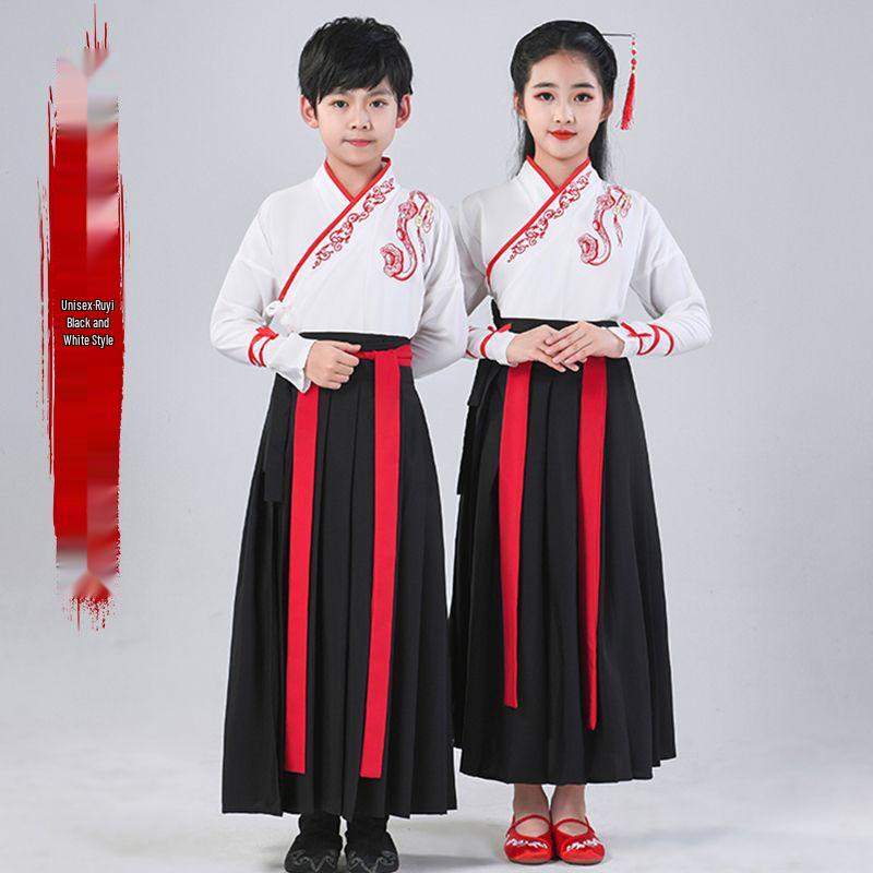 Children's Hua Mulan Hanfu Costume for Boys and Girls - Chinese Style Choir and School Uniform
