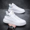 Frühling und Herbst neue Schuhe Herren Trend Herrenschuhe Rindsleder Mid-Top trendige Schuhe weiche Basisplattenschuhe Mode Herrenschuhe Wenzhou