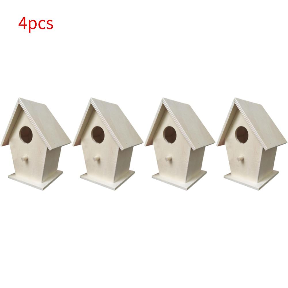 Wooden Mini Bird Cage Outdoor Hanging Birdhouse Box Garden Bird Cage Home Yard Decor Wooden Bird House Box Hummingbird House