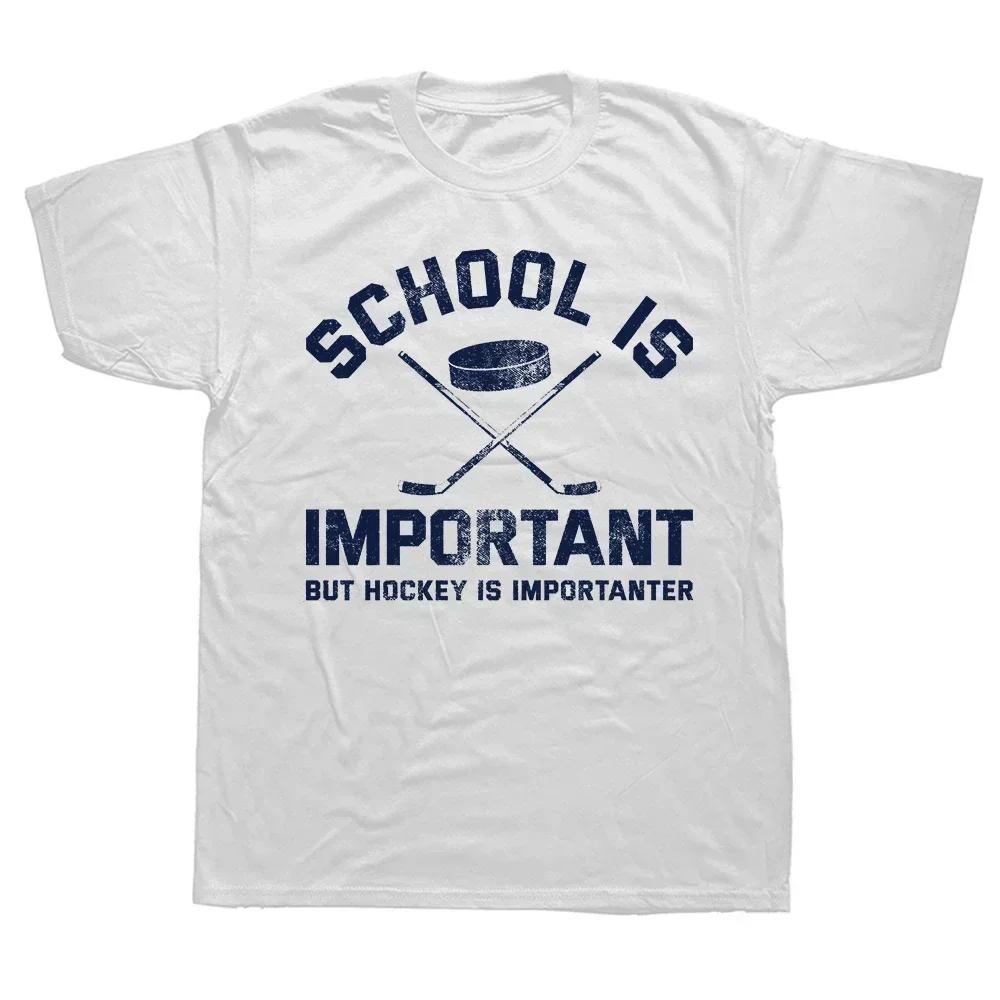 Eat Sleep Hockey Repeat Adult Ice Hockey Retro Vintage Tee Tops Round Neck Fashion Tshirt Clothing Casual Basic Tshirts