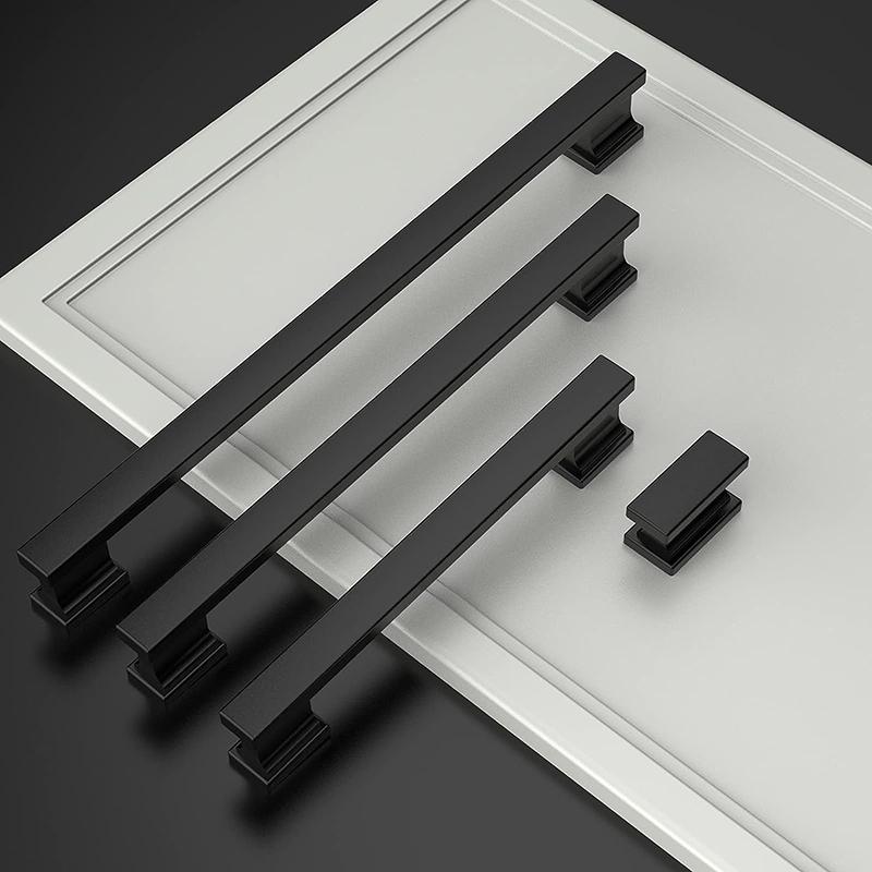 Matte Black Cabinet Pulls 5 Inch(128mm) Hole Centers Kitchen Cabinet Handles Hardware Kitchen Handles for Cupboard Drawer Pulls