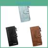 Minimalist Pu Leather Long Wallet With Magnetic Closure And Multiple Card Slots For Daily Use