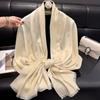 New Spring Emulated Silk Fashion Versatile Scarf Long Shawl for Women Love Simple Versatile Scarf for Women Tiansi Cotton