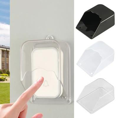 1 Set Wireless Doorbell Button Protective Cover Universal Transparent Doorbell Cover Rainproof Doorbell Splash Guard