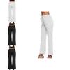 Women Long Linen Trousers With Comfortable Loose Fit And Elegant Straight Style In Classic Black And White Colors