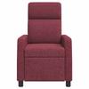 Massage Recliner Wine Red Fabric
